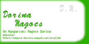 dorina magocs business card